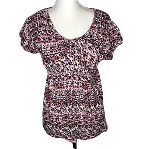 Daisy Fuentes women's cap sleeve Size L top pinks